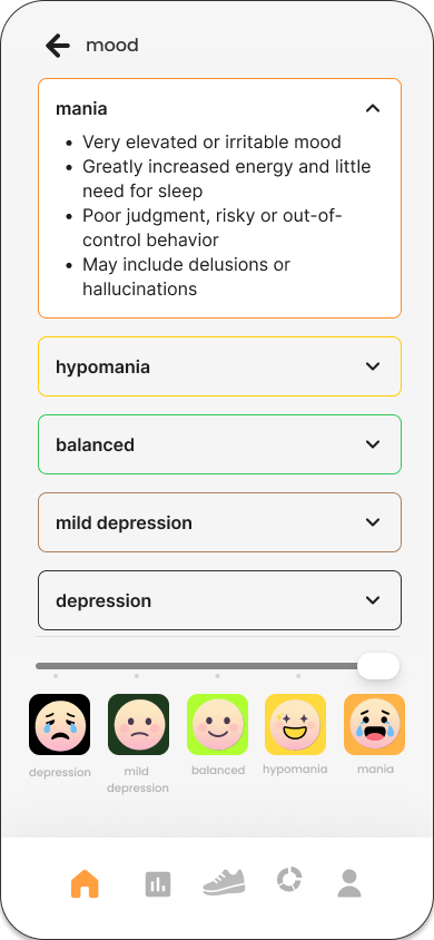 App illustration showing mood and sleep tracking